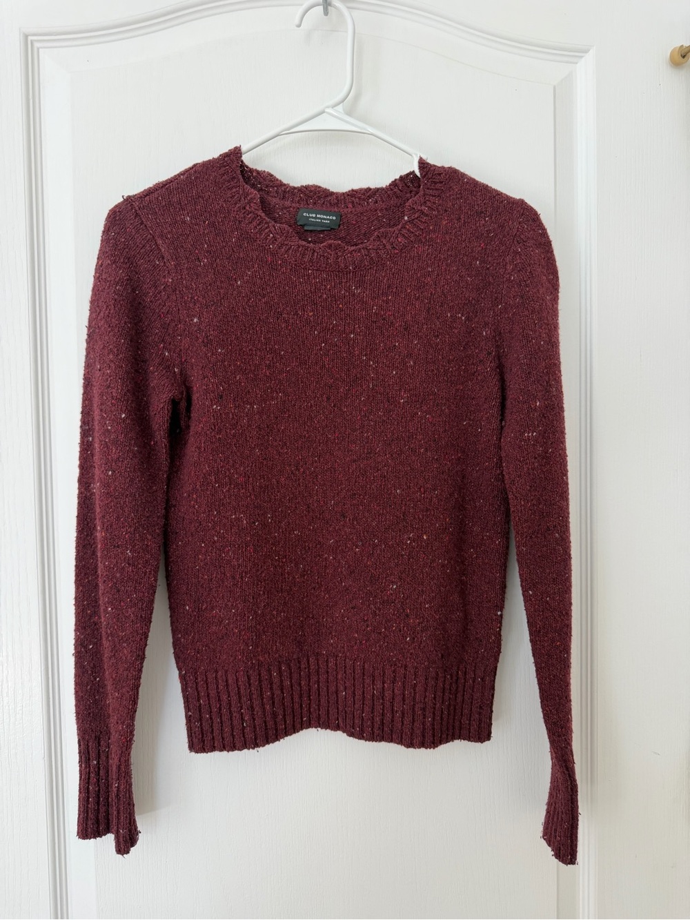 Club Monaco Maroon Crewneck Sweater